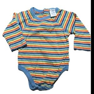 Baby Boy Clothes Children's Place 3-6 Months Blue Striped Bodysuit Long Sleeve